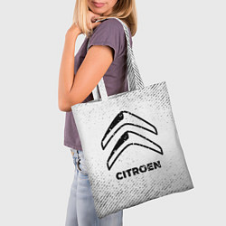 Сумка-шопер Citroen с потертостями на светлом фоне, цвет: 3D-принт — фото 2
