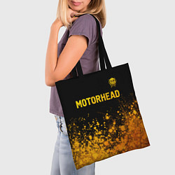 Сумка-шопер Motorhead - gold gradient: символ сверху, цвет: 3D-принт — фото 2