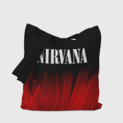 Сумка-шопер Nirvana red plasma, цвет: 3D-принт