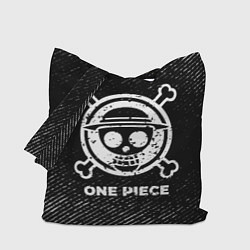 Сумка-шопер One Piece с потертостями на темном фоне, цвет: 3D-принт