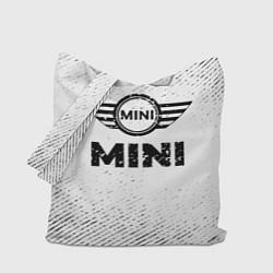 Сумка-шоппер Mini с потертостями на светлом фоне