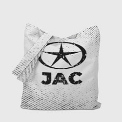 Сумка-шопер JAC с потертостями на светлом фоне, цвет: 3D-принт