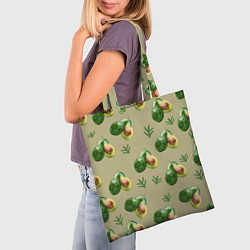 Сумка-шопер Авокадо и веточка, цвет: 3D-принт — фото 2