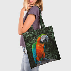 Сумка-шопер Попугай Макао, цвет: 3D-принт — фото 2