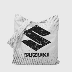 Сумка-шопер Suzuki с потертостями на светлом фоне, цвет: 3D-принт