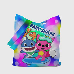 Сумка-шопер Baby Shark in bubbles, цвет: 3D-принт