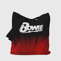 Сумка-шопер David Bowie red plasma, цвет: 3D-принт
