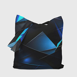 Сумка-шопер Blue black texture, цвет: 3D-принт