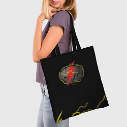 Сумка-шопер Flash and Batman logo, цвет: 3D-принт — фото 2