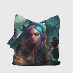 Сумка-шопер Jinx art Arcane League of Legends, цвет: 3D-принт