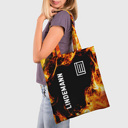 Сумка-шопер Lindemann и пылающий огонь, цвет: 3D-принт — фото 2