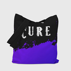 Сумка-шопер The Cure purple grunge, цвет: 3D-принт