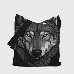 Сумка-шопер Спокойный уверенный волк, цвет: 3D-принт