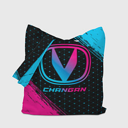 Сумка-шопер Changan - neon gradient, цвет: 3D-принт