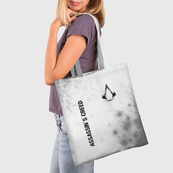 Сумка-шопер Assassins Creed glitch на светлом фоне: надпись, с, цвет: 3D-принт — фото 2
