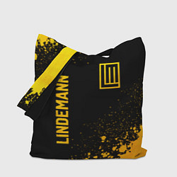 Сумка-шопер Lindemann - gold gradient: надпись, символ, цвет: 3D-принт