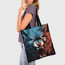 Сумка-шопер Fantasy wolf, цвет: 3D-принт — фото 2
