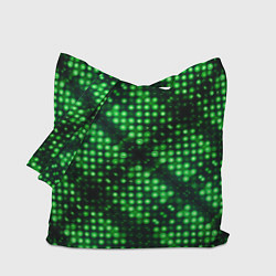 Сумка-шопер Яркие зеленые точки, цвет: 3D-принт