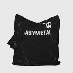 Сумка-шоппер Babymetal glitch на темном фоне: символ сверху