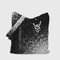 Сумка-шопер Joy Division и рок символ на темном фоне, цвет: 3D-принт