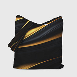 Сумка-шопер Black gold texture, цвет: 3D-принт