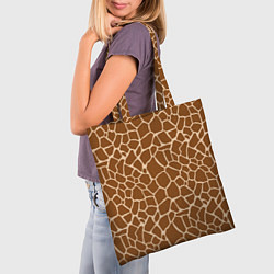 Сумка-шопер Пятнистая шкура жирафа, цвет: 3D-принт — фото 2