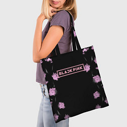Сумка-шопер Blackpink - flowers, цвет: 3D-принт — фото 2