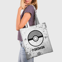 Сумка-шопер Pokemon glitch на светлом фоне, цвет: 3D-принт — фото 2