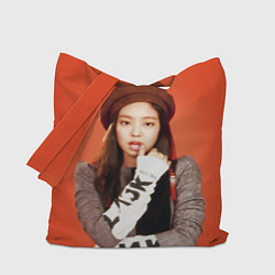 Сумка-шопер Blackpink Jennie in beret, цвет: 3D-принт