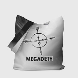 Сумка-шопер Megadeth glitch на светлом фоне, цвет: 3D-принт