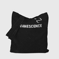 Сумка-шопер Evanescence glitch на темном фоне: символ сверху, цвет: 3D-принт