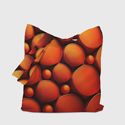 Сумка-шопер Оранжевы е круглые плиты, цвет: 3D-принт