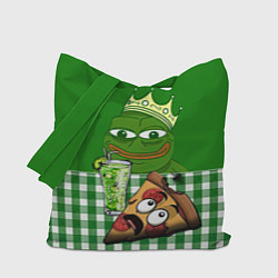 Сумка-шопер Pepe King with pizza, цвет: 3D-принт