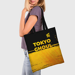 Сумка-шопер Tokyo Ghoul - gold gradient: символ сверху, цвет: 3D-принт — фото 2