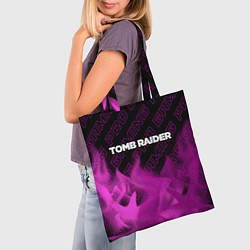 Сумка-шопер Tomb Raider pro gaming: символ сверху, цвет: 3D-принт — фото 2