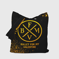 Сумка-шопер Bullet For My Valentine - gold gradient, цвет: 3D-принт