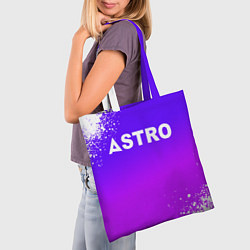 Сумка-шопер Astro neon background, цвет: 3D-принт — фото 2