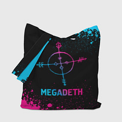 Сумка-шопер Megadeth - neon gradient, цвет: 3D-принт