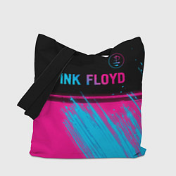 Сумка-шопер Pink Floyd - neon gradient: символ сверху, цвет: 3D-принт