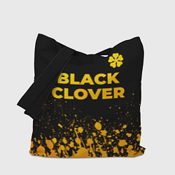 Сумка-шопер Black Clover - gold gradient: символ сверху, цвет: 3D-принт