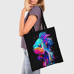 Сумка-шопер Бета рыба, цвет: 3D-принт — фото 2