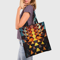 Сумка-шопер Объемные кубы полигон, цвет: 3D-принт — фото 2