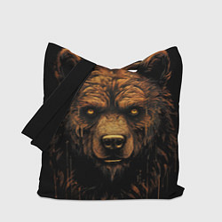 Сумка-шопер Медведь иллюстрация, цвет: 3D-принт