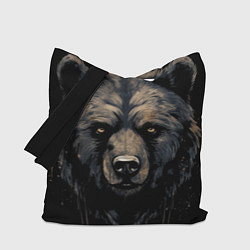 Сумка-шопер Крупный медведь, цвет: 3D-принт