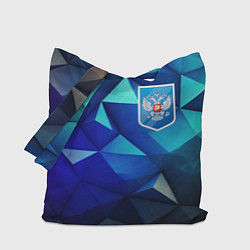 Сумка-шопер Russia blue abstract, цвет: 3D-принт