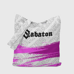 Сумка-шопер Sabaton rock legends: символ сверху, цвет: 3D-принт