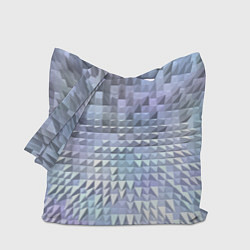 Сумка-шопер Серые и голубые пирамиды, цвет: 3D-принт