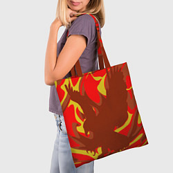 Сумка-шопер Огненный сокол, цвет: 3D-принт — фото 2