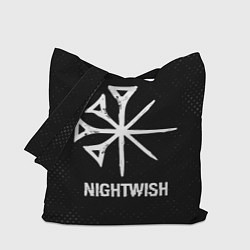 Сумка-шопер Nightwish glitch на темном фоне, цвет: 3D-принт
