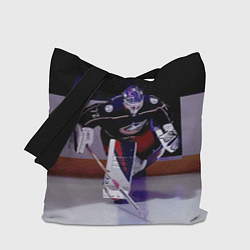 Сумка-шопер Sergey Bobrovsky - goalkeeper - Columbus blue jack, цвет: 3D-принт